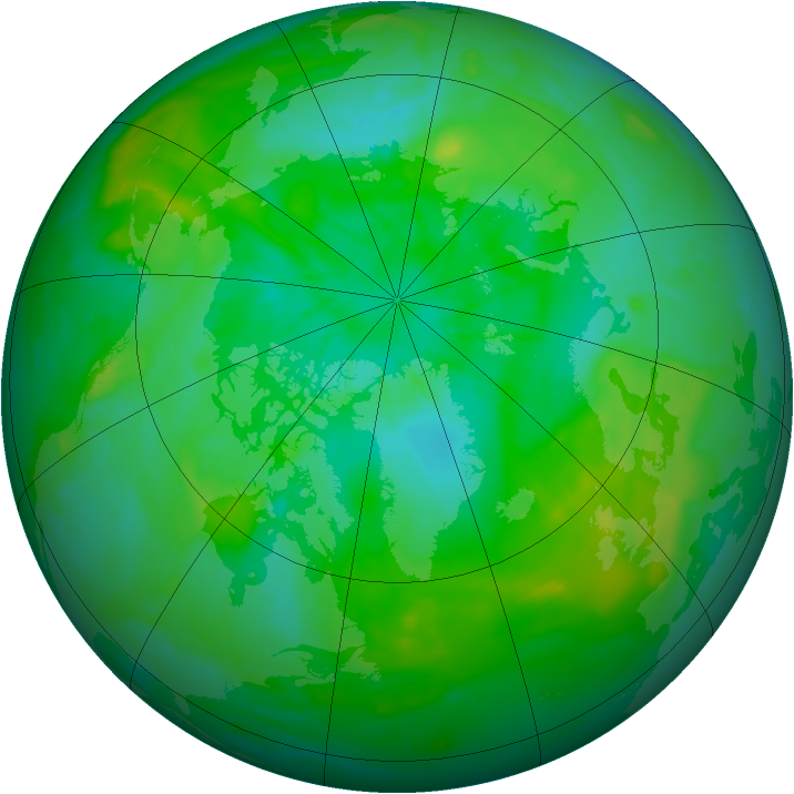 Arctic ozone map for 14 July 2012